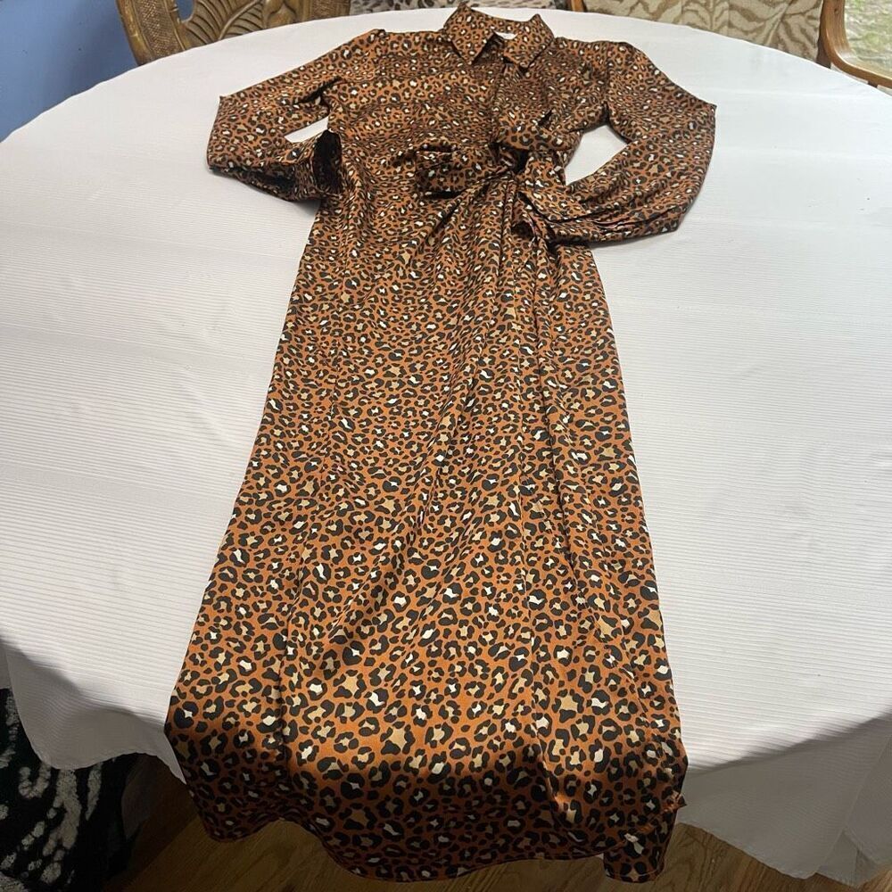 Anna Kay Women’s Leopard Maxi Dress Size Small
